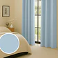 Cortina Blackout 100% Engomada Termica Tela Ligera 140x225 - Microfibra Premium - 2 Paños Azul Claro - Miniatura 4
