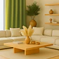 Cortina Blackout 100% Engomada Termica Tela Ligera 140x225 - Microfibra Premium - 1 Paño Verde - Miniatura 1