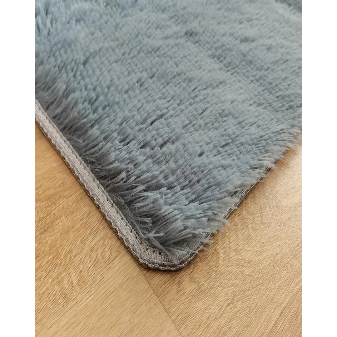 Alfombra Peluda Shaggy Gris 200x220 6