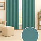 Cortina Blackout Tela Diseño 135x225 – 2 Paños Geometrica Turquesa - Miniatura 4