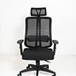 Silla de Oficina para Escritorio con Apoyacabeza Brazo Regulable Negra - Miniatura 4