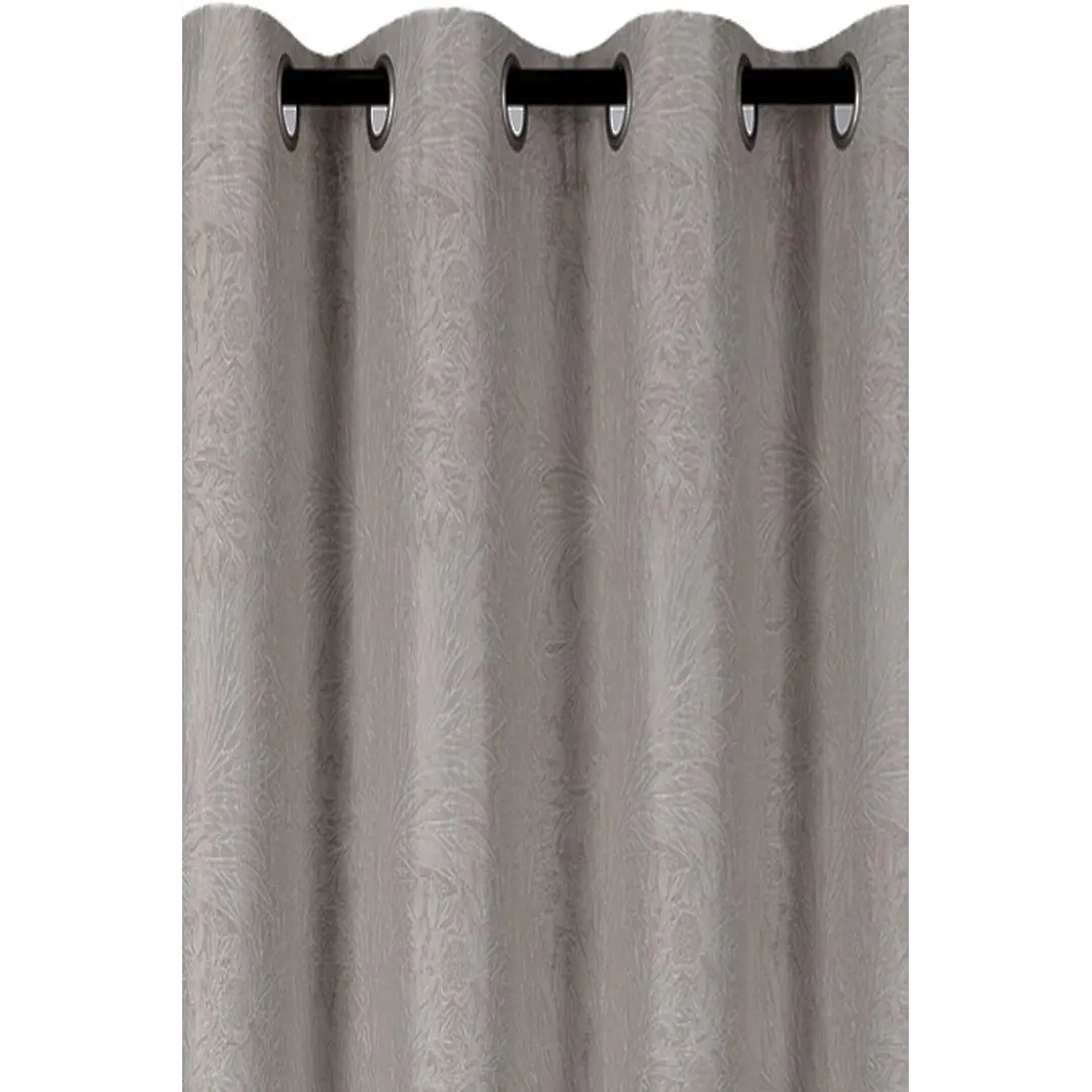 Cortina Blackout Tela Diseño 135x225 – 2 Paños Café Claro 5