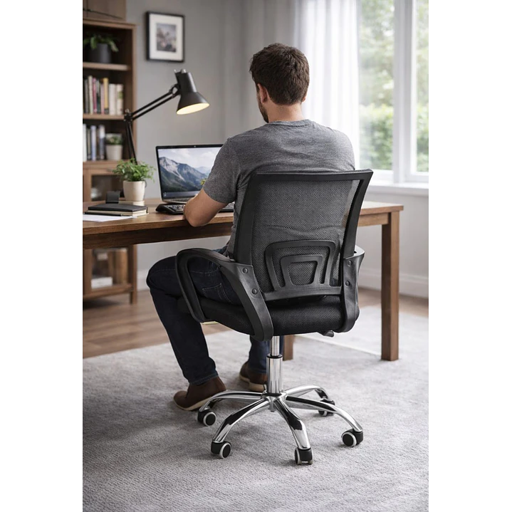 Silla De Oficina para Escritorio Negra 3