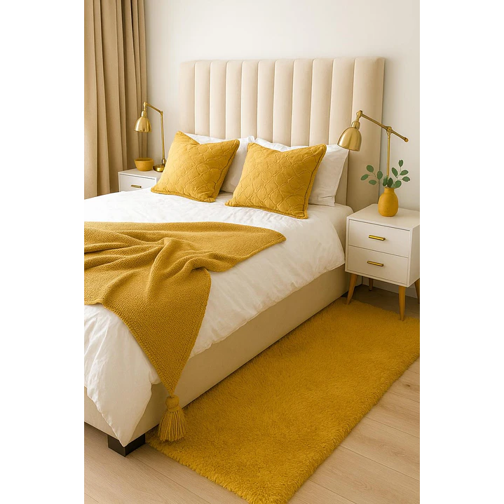 Alfombra Timmy Extra-peluda Lisa Amarillo Gold 55x145 1