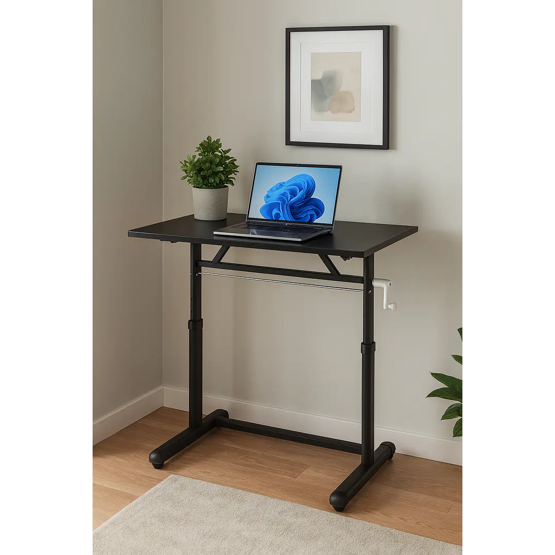 Escritorio Funcional Altura Ajustable 100x60x63-86cm Negro 2