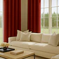 Cortina Blackout 100% Engomada Termica Tela Ligera 140x225 - Microfibra Premium - 1 Paño Rojo - Miniatura 3