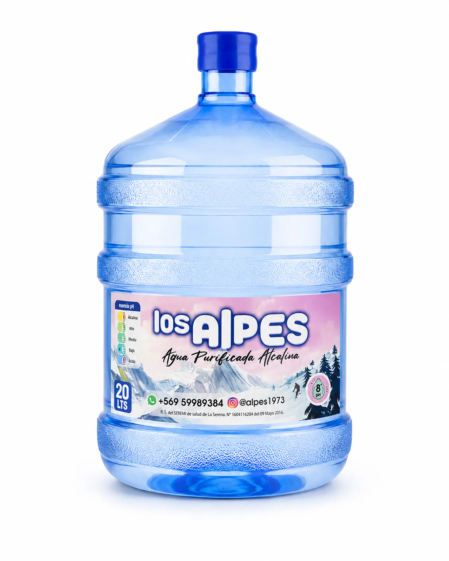 Recarga de agua alcalina Los Alpes 20 Lts 1
