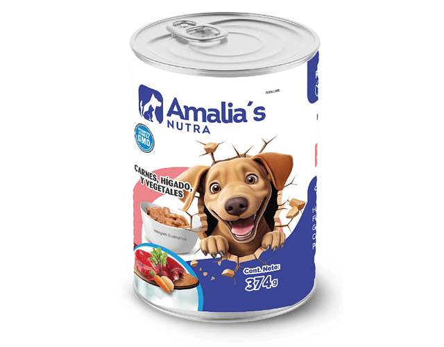 Comida Húmeda Amalia´s Nutra - Carne,  Hígado y Vegetales