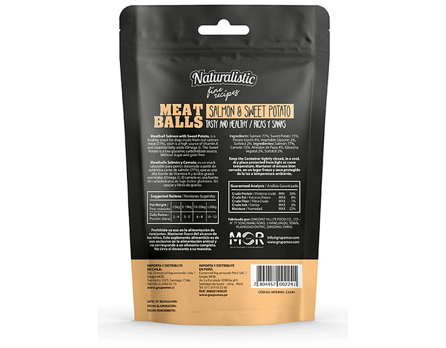Naturalistic Meatballs Salmón y Camote- 100gr