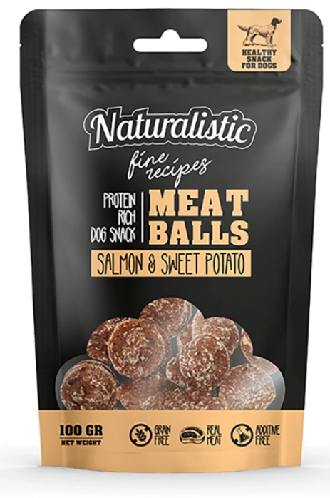 ¡Deliciosas Meat Balls de Salmón y Camote para Consentir a tu Mascota! Snack Premium para Perros de 100gr