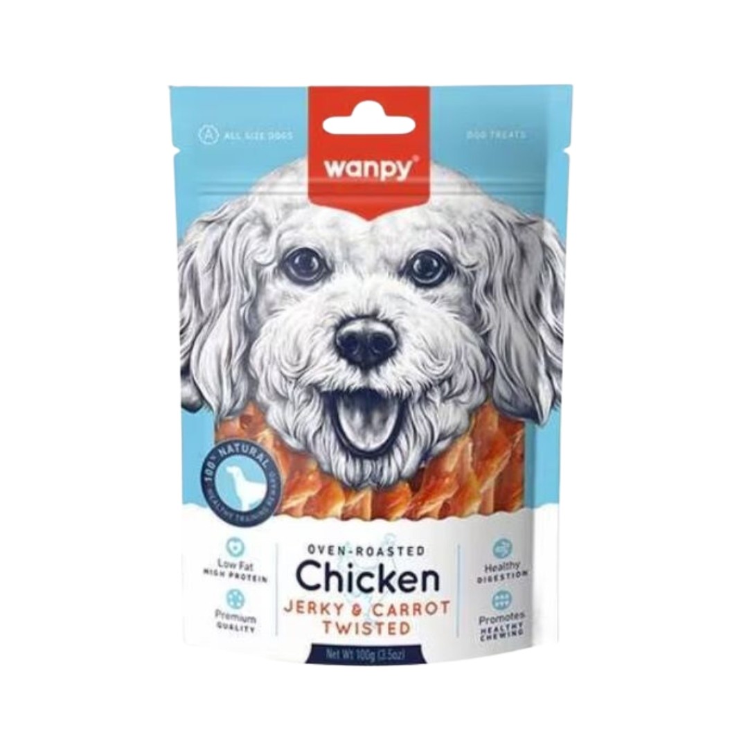 Wanpy Chicken Jerky & Carrot Sticks 100gr- Snack De Perro