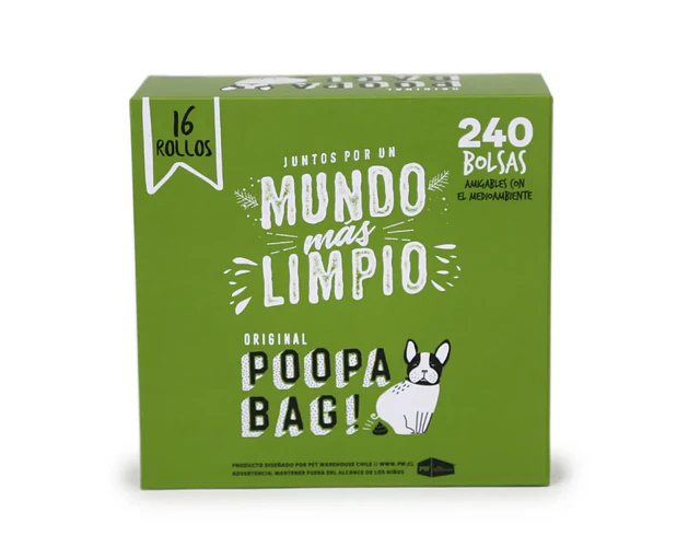 Bolsas Sanitarias Poopa Bag, 16 rollos 