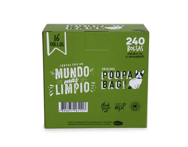 Bolsas Sanitarias Poopa Bag, 16 rollos 