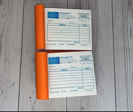 Pack de 20 Talonarios Autocopiativos Personalizados de 100 Hojas (10x14 cm) a Precio Especial por Compra Mayorista
