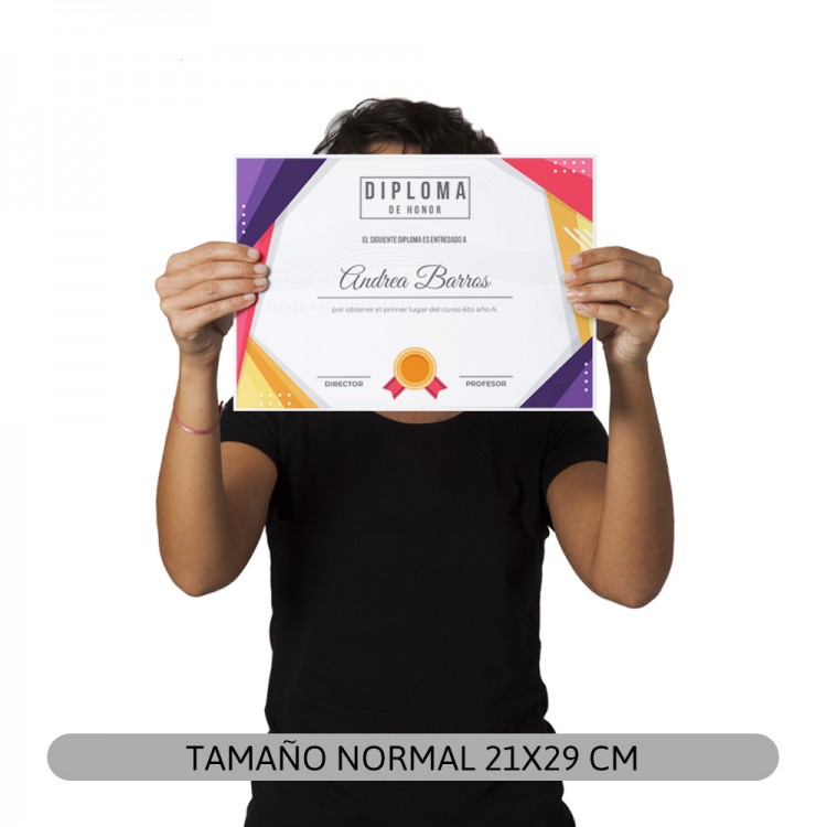 Impresión Diploma x Mayor