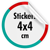 Stickers Personalizados 4x4 cm - Pack de 150 Adhesivos Troquelados de Alta Calidad