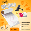 Pack 1 Recetas Médicas + 1 Timbre de bolsillo + 100 Tarjetas