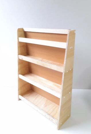 LIBRERO 4 NIVELES MADERA