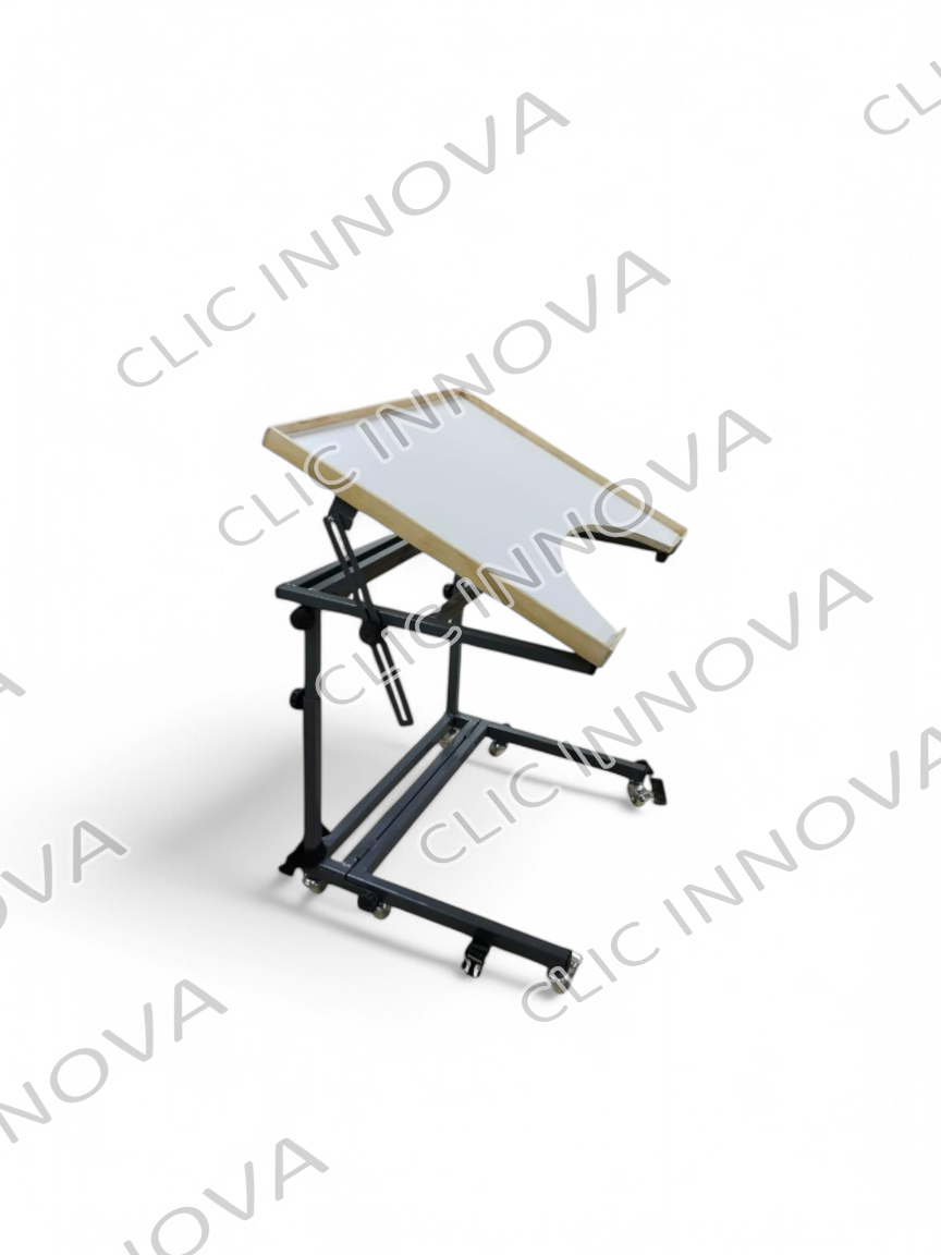 MESA ESCOTADURA DESMONTABLE CON ALTURA Y ANGULO REGULABLE