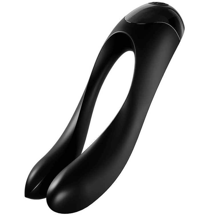 SATISFYER - VIBRADOR DE DEDO CANDY CANE PRETO 1