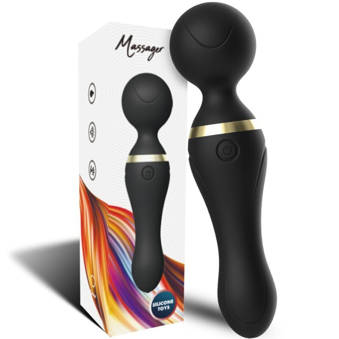 ARMONY - FREEZA MASSAGER E VIBRADOR CABEÇA SUPER FLEXÍVEL PRETA 1