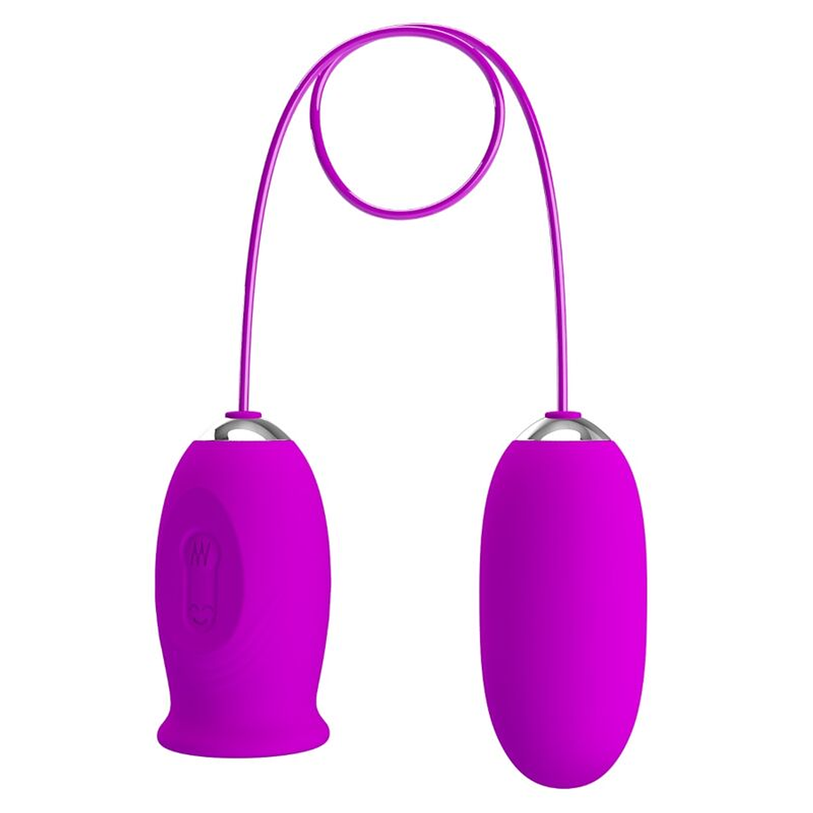 PRETTY LOVE - VIBRADOR RECARREGVEL DAISY DUAL EGG ROXO 1