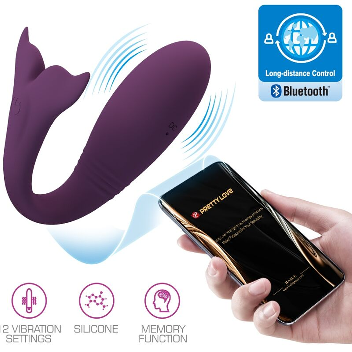 PRETTY LOVE - JAYLEEN VIBRADOR APP CONTROLE REMOTO ROXO 1