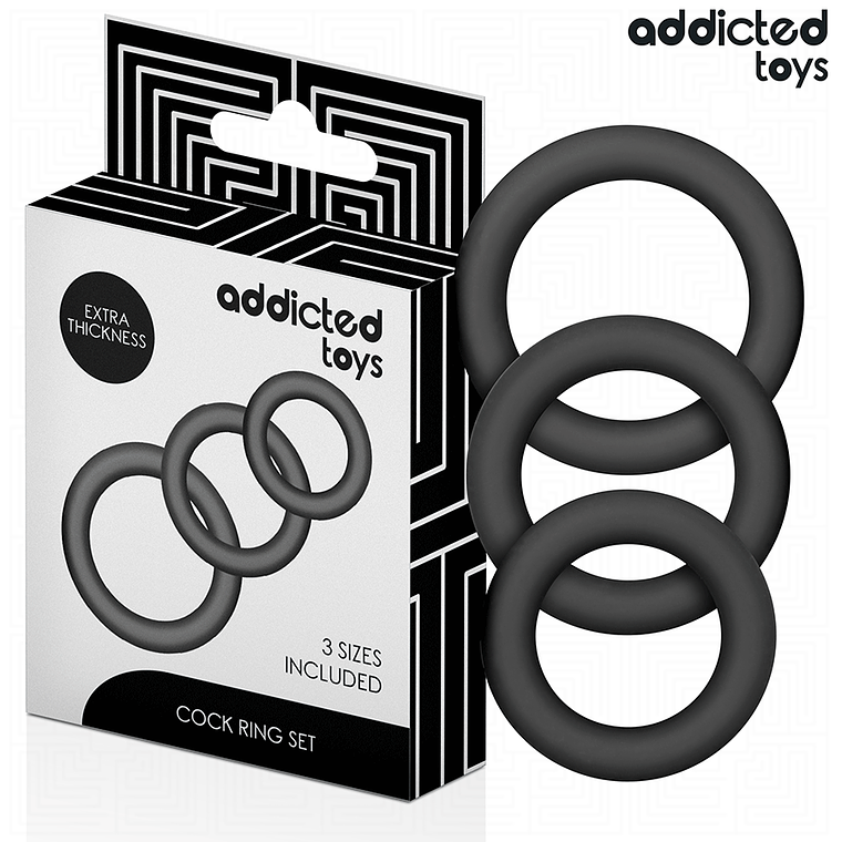 ADDICTED TOYS - CONJUNTO DE ANÉIS DE SILICONE MODELO 1 1