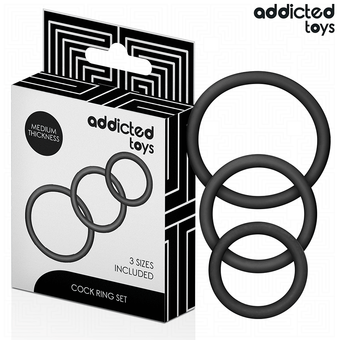 ADDICTED TOYS - CONJUNTO DE ANÉIS DE SILICONE MODELO 2 1