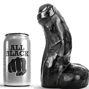ALL BLACK - DONG REALISTA PRETO 17 CM