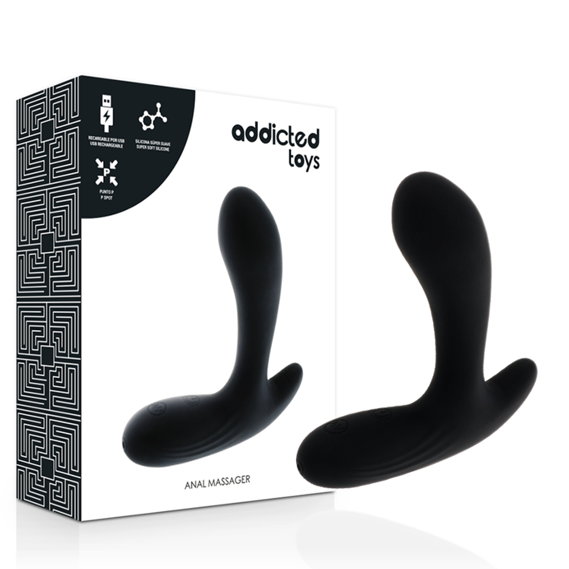 ADDICTED TOYS - MASSAGER ANAL VIBRAO PRETA 1