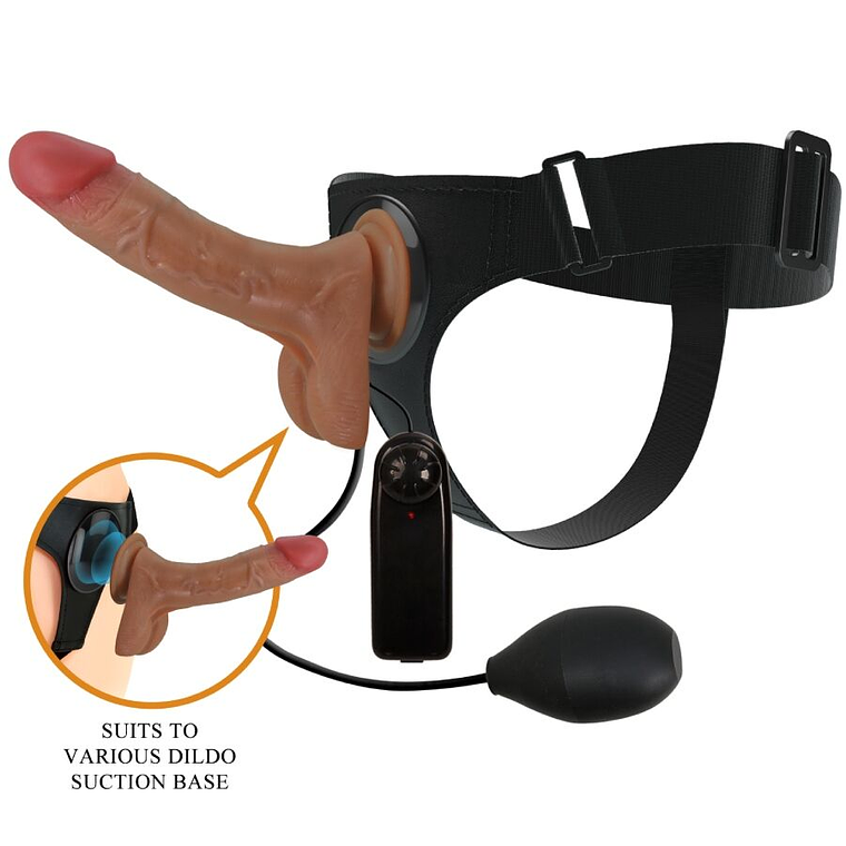 PRETTY LOVE - CALCINHA UNIVERSAL COM DILDO VIBRATÓRIO E SQUIRTING 15,5 CM MULATO 1