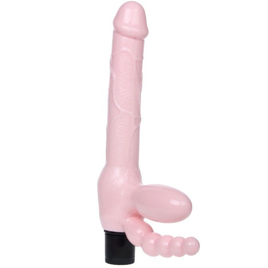 BAILE - ARNÊS SEM CORDA TPR COM VIBRAO E ESTIMULAO ANAL 25.4 CM 1