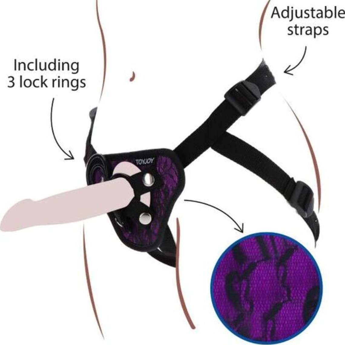 GET REAL - CINTO DE RENDA ROXO 1