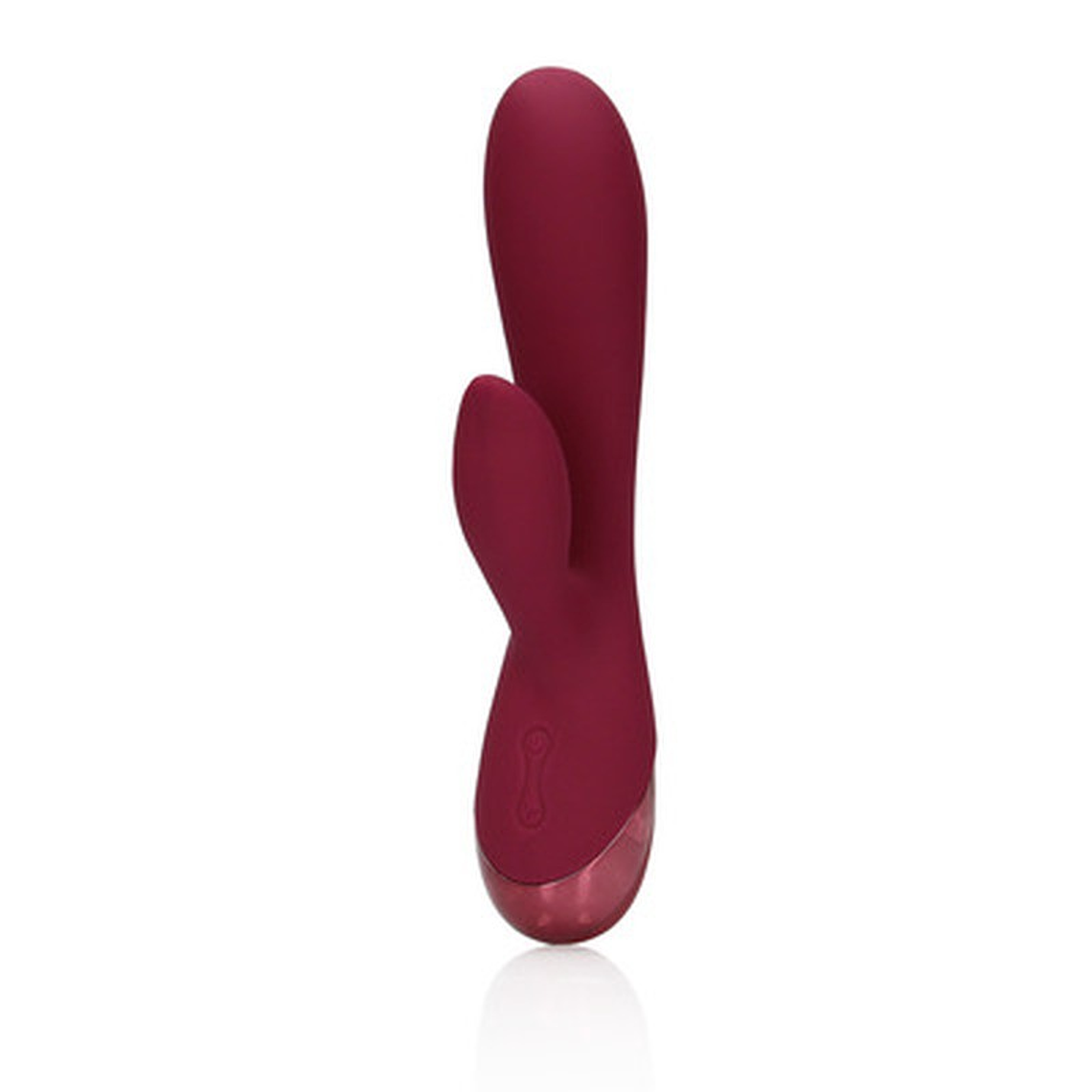 VIBRADOR SMOOTH SILICONE RABBIT DARK CHERRY LOVELINE 1