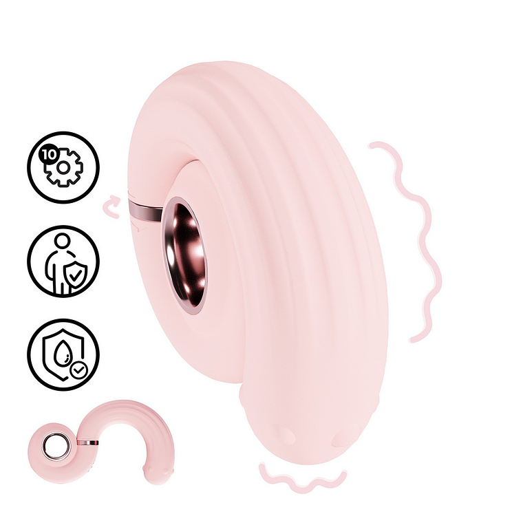 VIBRADOR COM PÉROLAS ROTATIVAS PERLES SWIRL ROSA LOVELINE  1