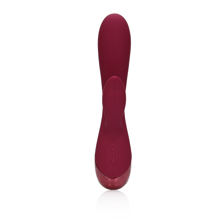 VIBRADOR SMOOTH SILICONE RABBIT DARK CHERRY LOVELINE 5