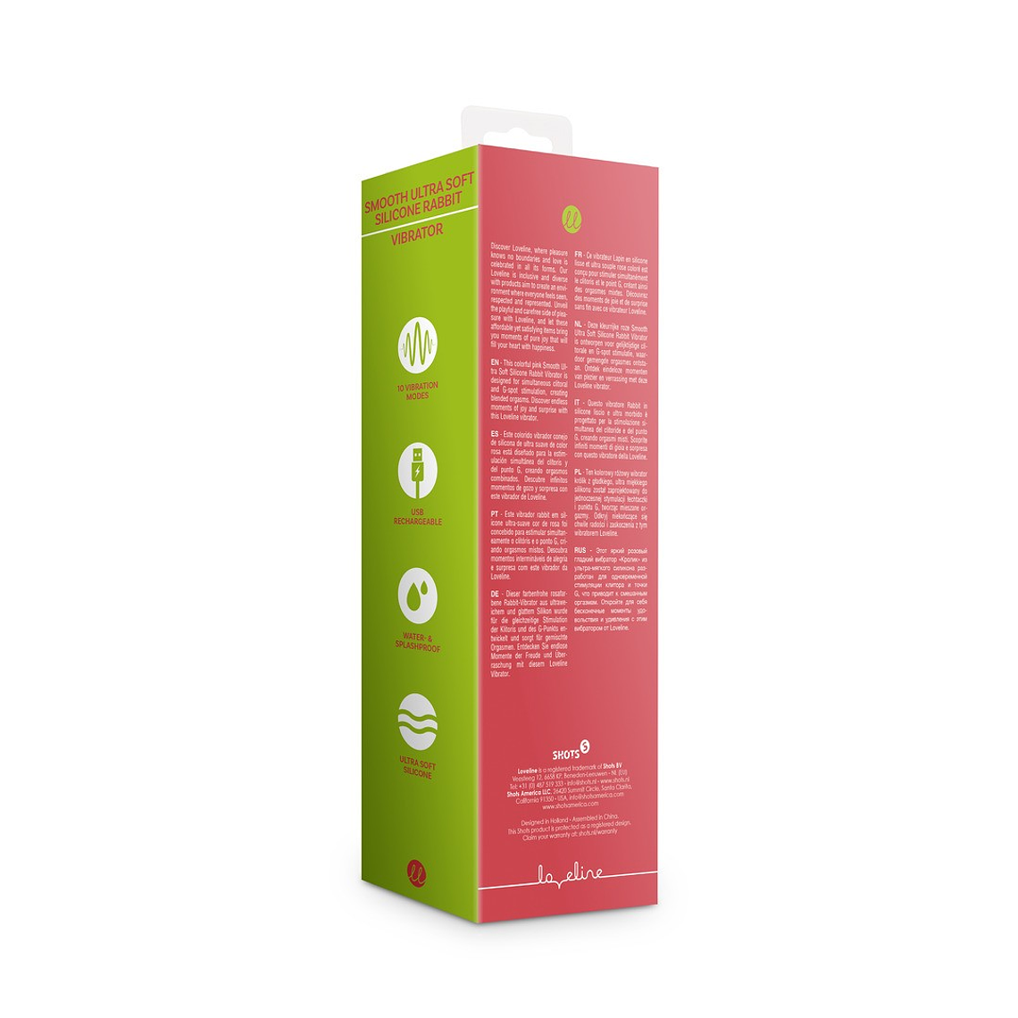 VIBRADOR SMOOTH ULTRA SOFT SILICONE RABBIT ASTRO DUST LOVELINE 3