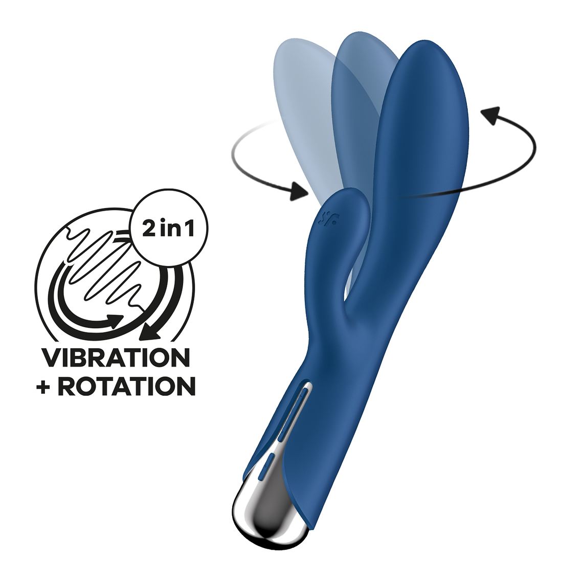 VIBRADOR SPINNING RABBIT 1 AZUL SATISFYER 1