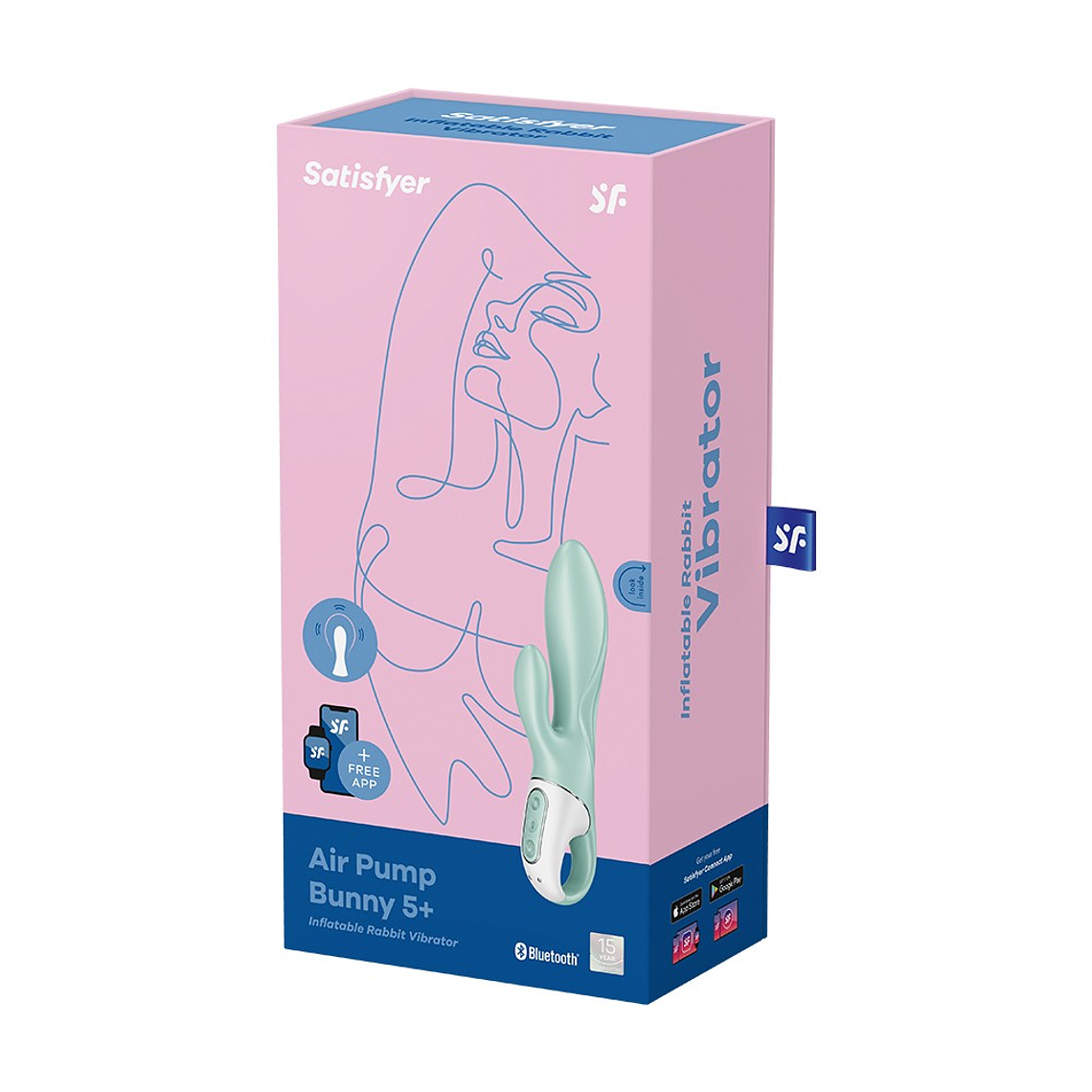 VIBRADOR INSUFLÁVEL AIR PUMP BUNNY 5 COM APLICAÇÃO CONNECT SATISFYER 2