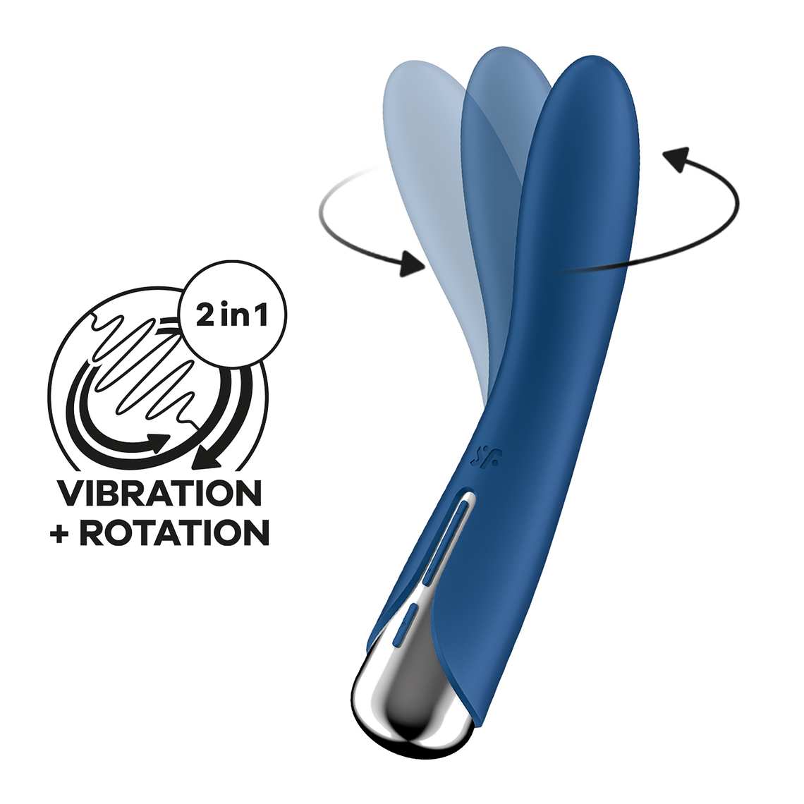 VIBRADOR SPINNING VIBE 1 AZUL SATISFYER 1