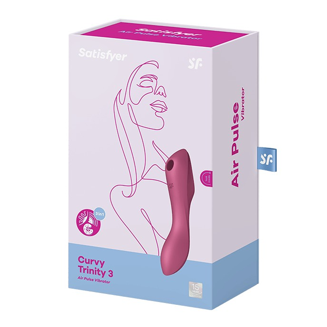 VIBRADOR CURVY TRINITY 3 SATISFYER VERMELHO 10