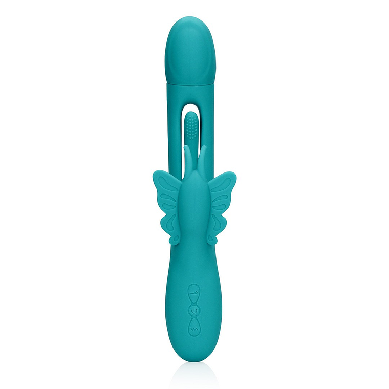 VIBRADOR BUTTERFLY FLAPPING G-SPOT PEACOCK BLUE LOVELINE 5