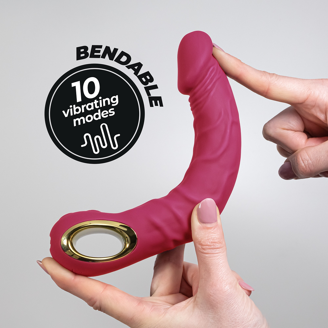 Vibrador Flexível Magnus Bend Rosa | 10 Modos de Vibração | Crushious 1