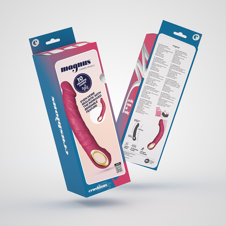 Vibrador Flexível Magnus Bend Rosa | 10 Modos de Vibração | Crushious 9