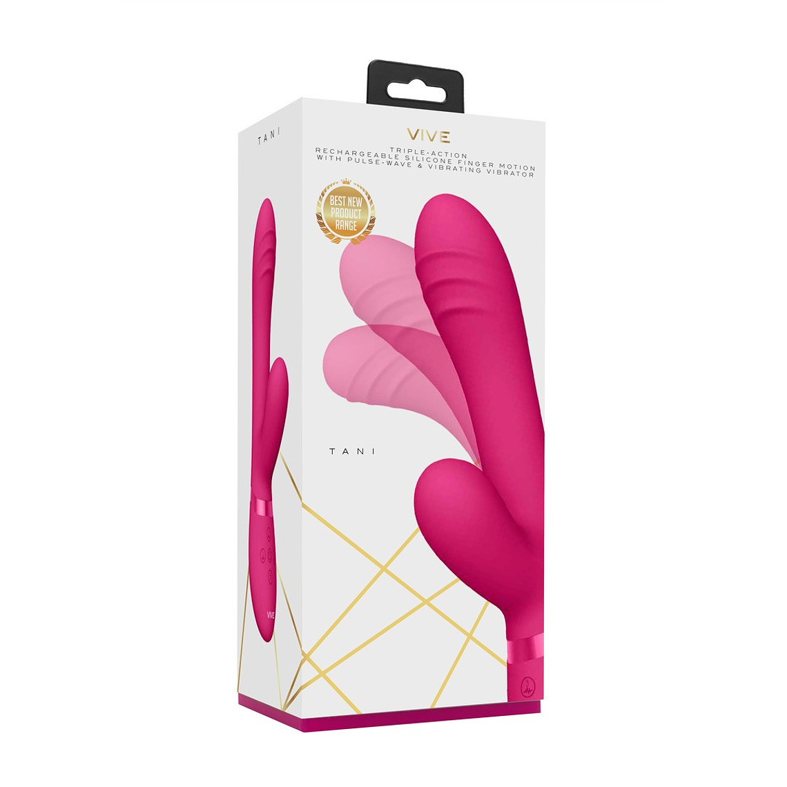 VIBRADOR TANI FINGER MOTION WITH PULSE-WAVE ROSA VIVE  2