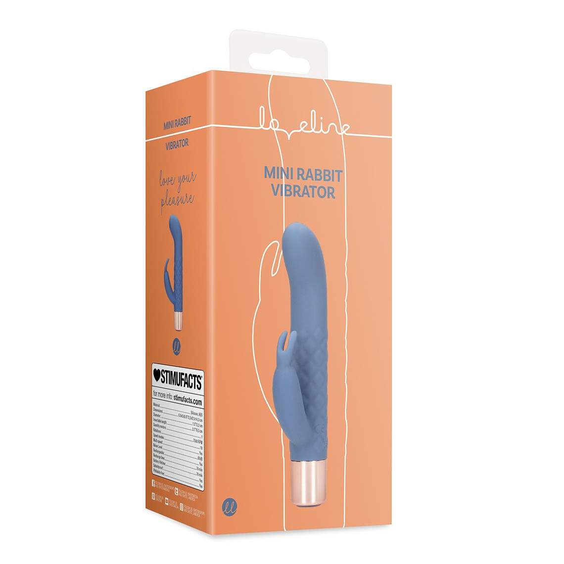 MINI VIBRADOR RABBIT BLUE HORIZON LOVELINE 2