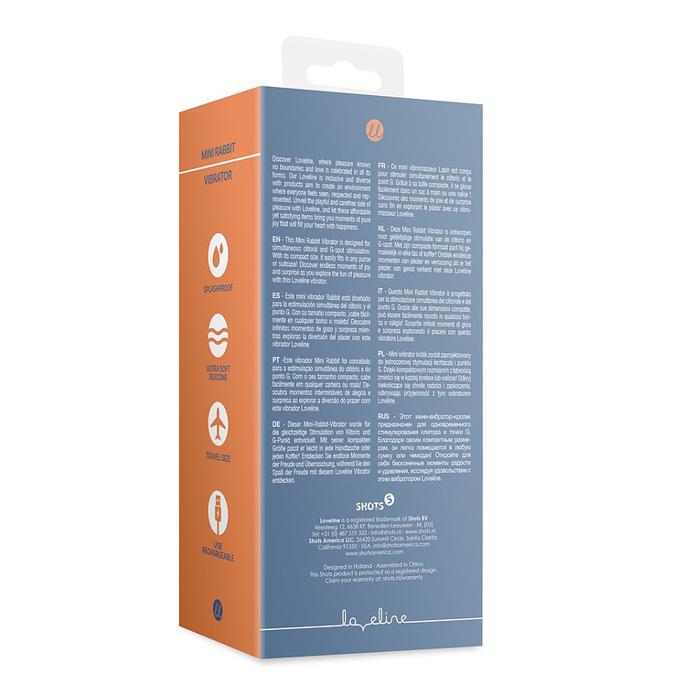 MINI VIBRADOR RABBIT BLUE HORIZON LOVELINE 3