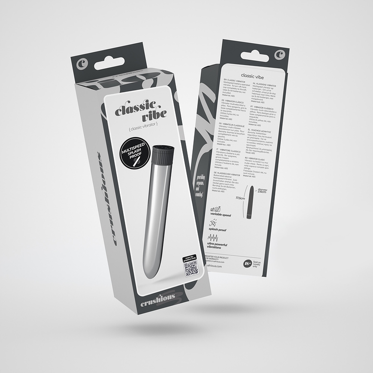 VIBRADOR CLASSIC VIBE CRUSHIOUS PRATEADO 5