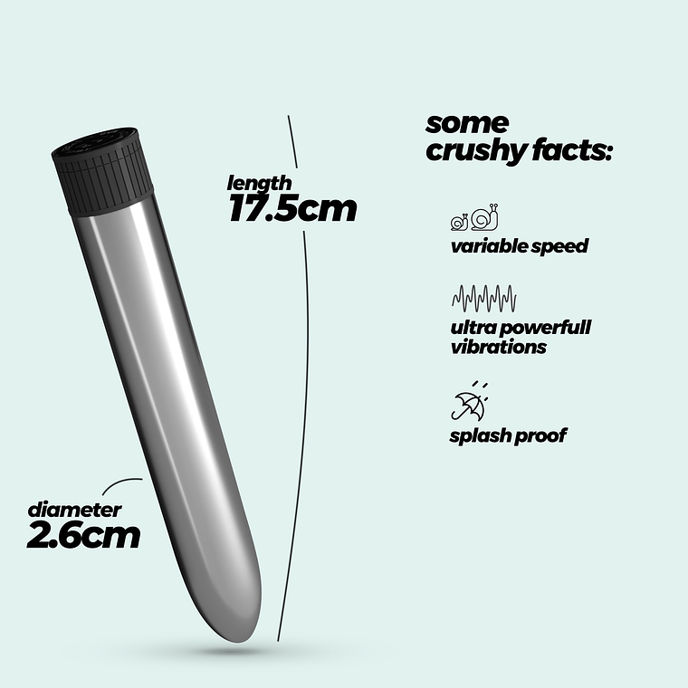 VIBRADOR CLASSIC VIBE CRUSHIOUS PRATEADO 7